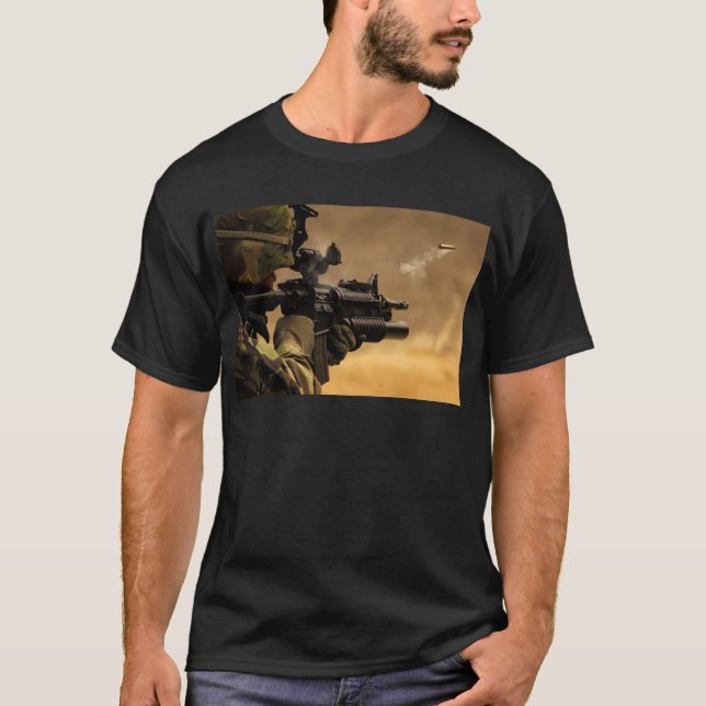 Shell Casing Fired from an M-4 Rifle T-Shirt (Front)