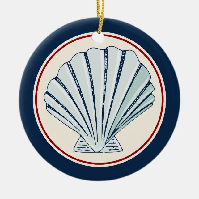 Shell Ceramic Ornament (Front)