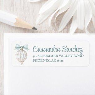 Shell Christmas Ornament Return Address Label