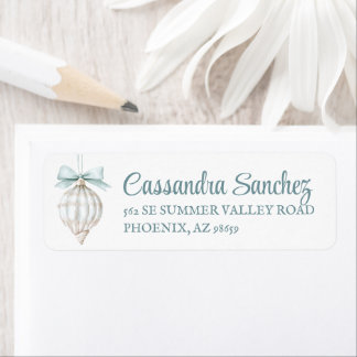 Shell Christmas Ornament Return Address Label