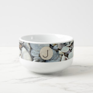 Shell Coast Initial Style Soup Mug