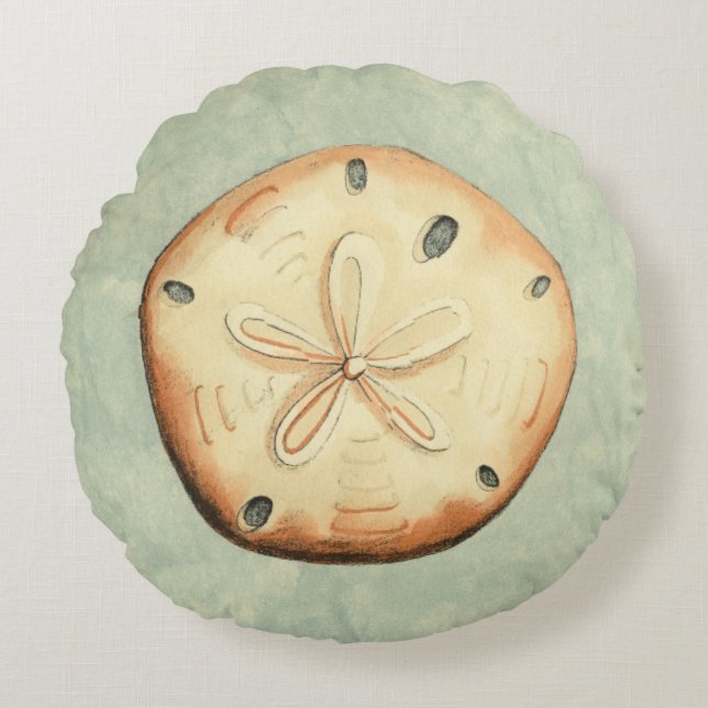 Shell Collector Round Pillow (Front)