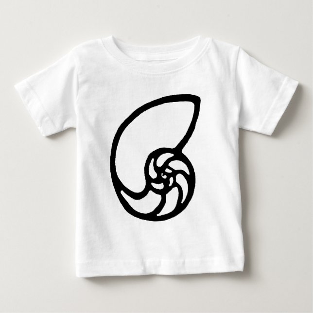 Shell Cut Out Black The MUSEUM Zazzle Gifts Baby T-Shirt (Front)