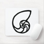 Shell Cut Out Black The MUSEUM Zazzle Gifts Mouse Pad (With Mouse)