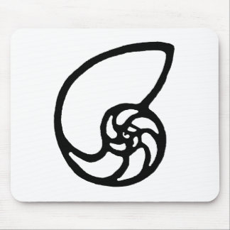 Shell Cut Out Black The MUSEUM Zazzle Gifts Mouse Pad
