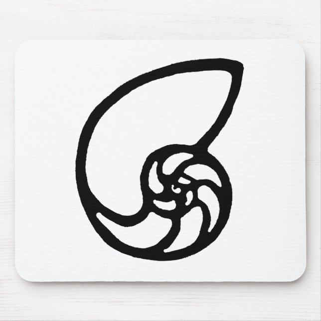 Shell Cut Out Black The MUSEUM Zazzle Gifts Mouse Pad (Front)