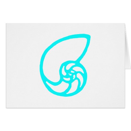 Shell Cut Out Cyan The MUSEUM Zazzle Gifts (Front Horizontal)