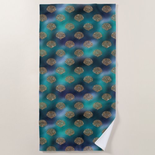 Shell Design Beach Towel