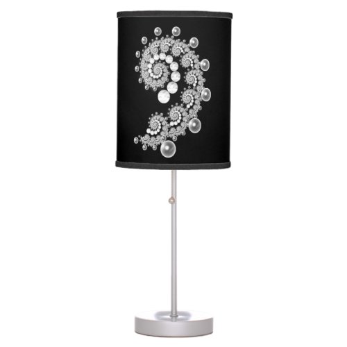Shell Digital Designer Lamp in Black  White
