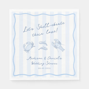 Shell-ebrate Their Love Seafood Wedding Shower Napkins