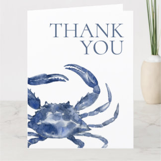 Shell-ebration Maryland Baby Shower Folding Letterpress Thank You Card