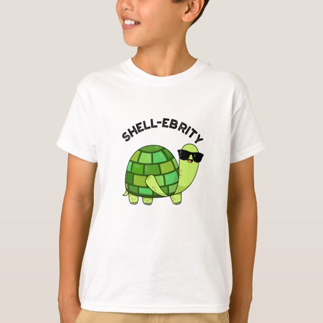 Shell-ebrity Funny Celebrity Tortoise Pun  T-Shirt (Front)