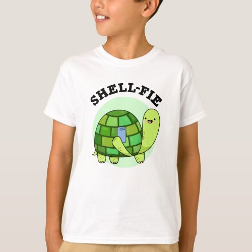 Shell_fie Funny Tortoise Selfie Pun  T_Shirt