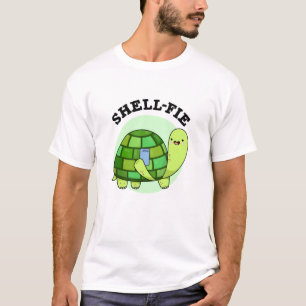 Shell-fie Funny Tortoise Selfie Pun  T-Shirt