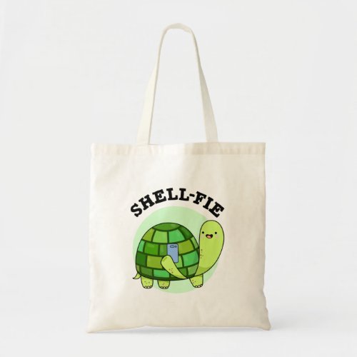 Shell_fie Funny Tortoise Selfie Pun  Tote Bag