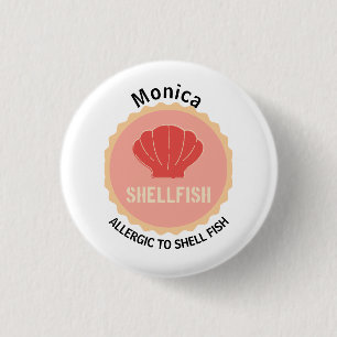 Shell Fish Allergy Alert Editable Name Button