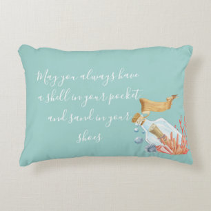 Shell In Your Pocket Beach Theme  Accent Pillow