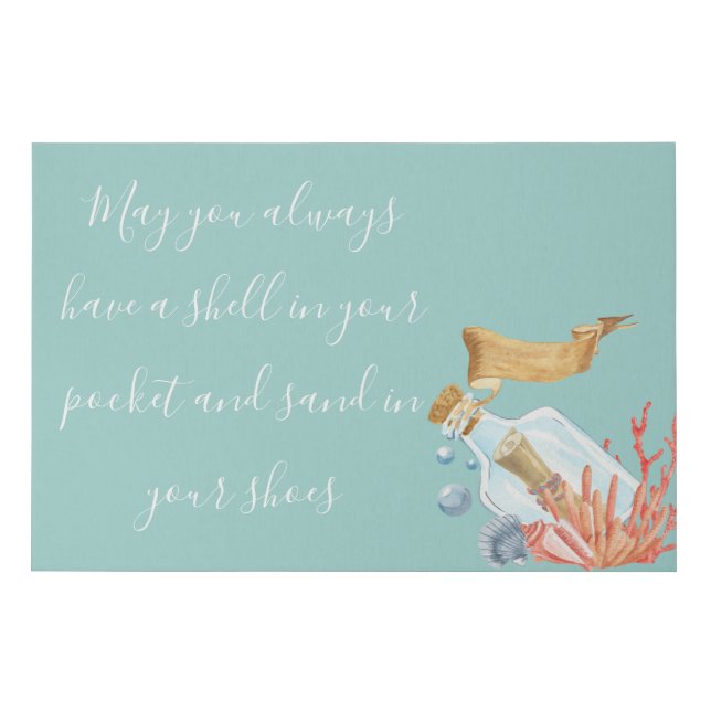 Shell In Your Pocket Beach Theme Faux Canvas Print (Front)