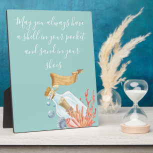 Shell In Your Pocket Beach Theme  Plaque