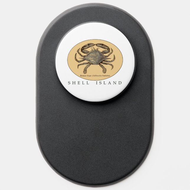 Shell Island Crab White Pop Socket (Popsocket)