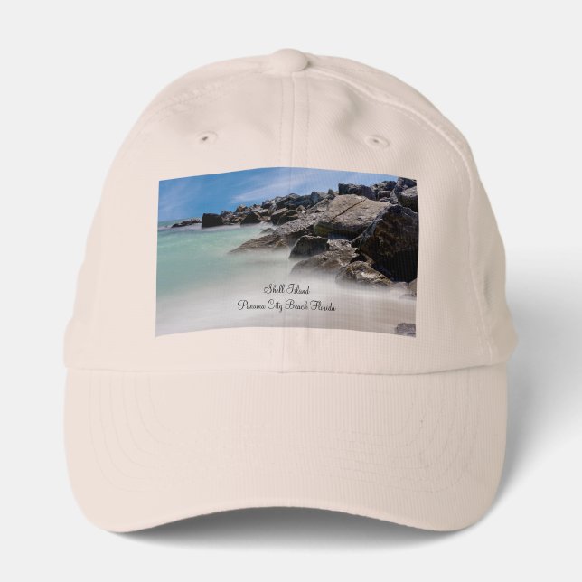 Shell Island Rocks And Waves Hat (Front)