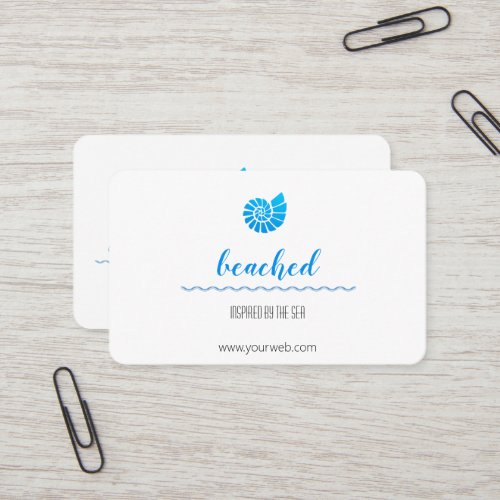 Shell Logo Beach Theme Business Card