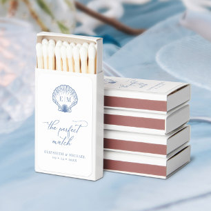 Shell Monogram Perfect Match Wedding Favor Matches