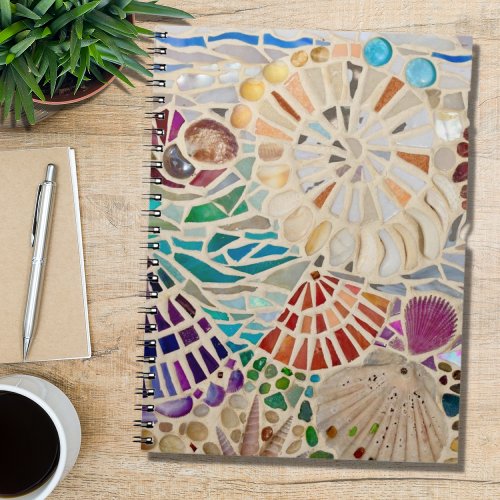 Shell Mosaic Spiral Notebook