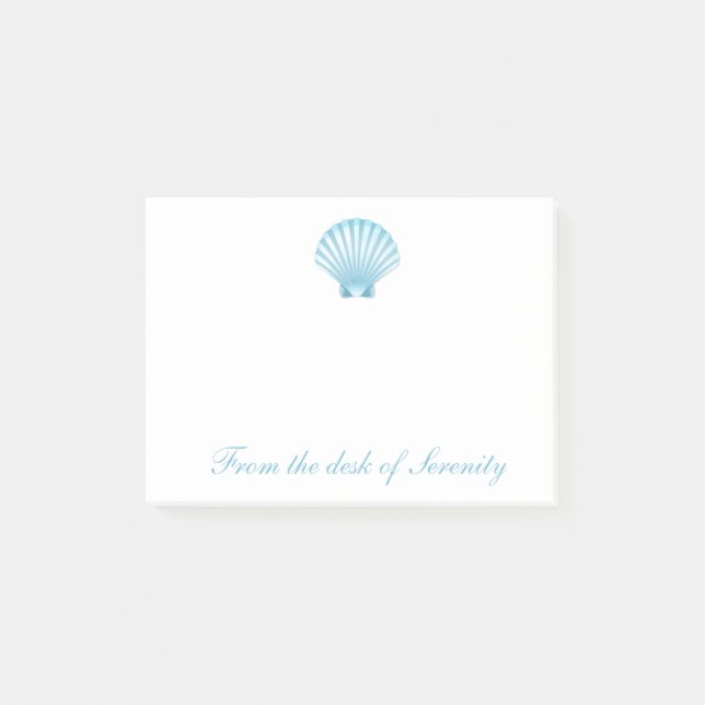 Shell Nautical Blue Seashell Beach Ocean Dreams Post-it Notes (Front)