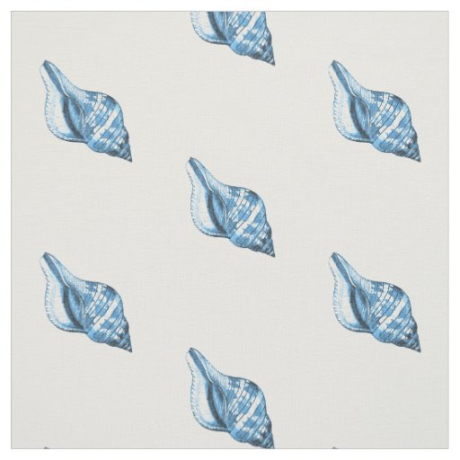 Shell nautical coastal ocean beach ocean sea blue fabric