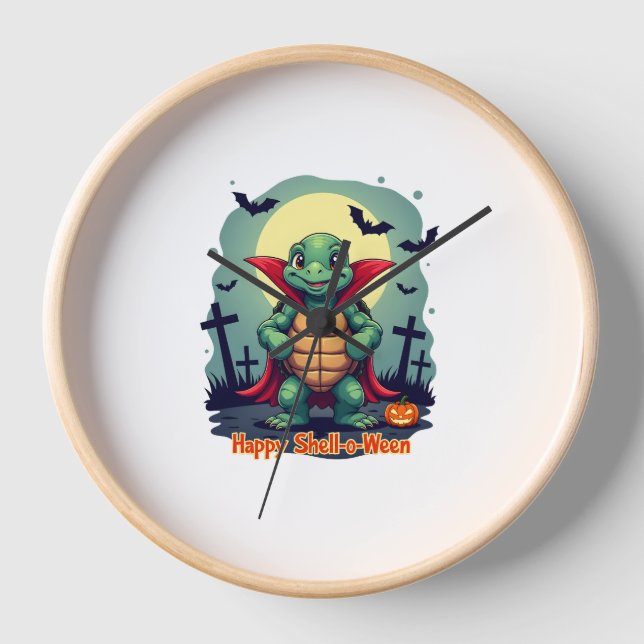 Shell-o-Ween Turtle Clock (Front)