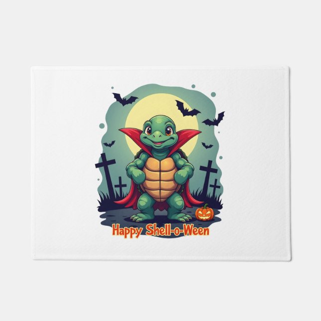 Shell-o-Ween Turtle Doormat (Front)