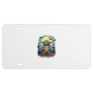 Shell-o-Ween Turtle License Plate