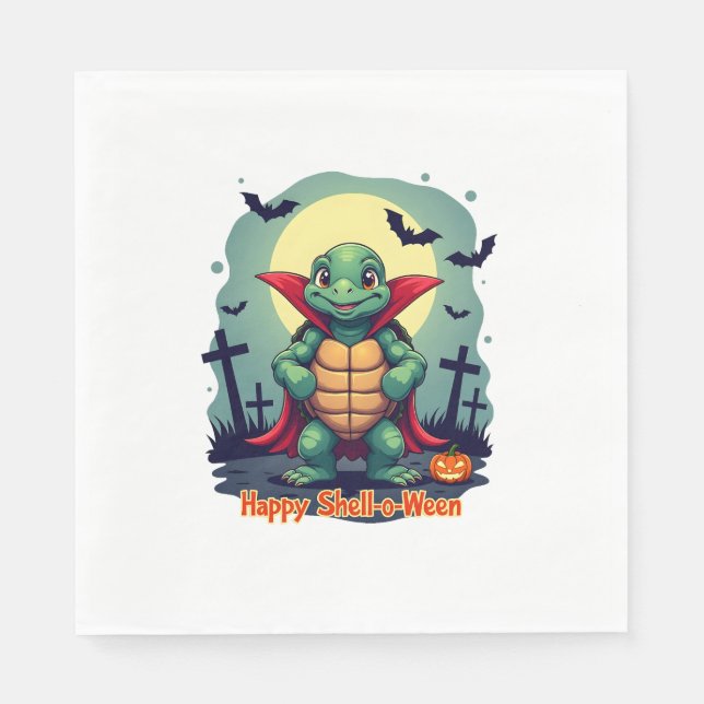 Shell-o-Ween Turtle Napkins (Front)