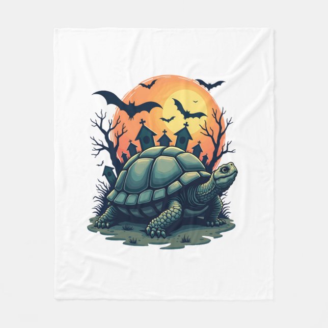 Shell of Screams Turtle Fleece Blanket (Front)