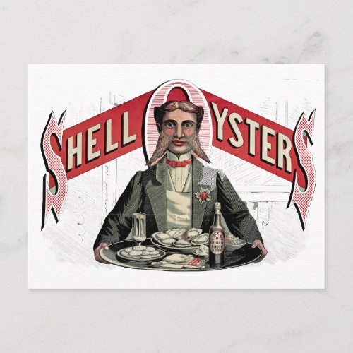 Shell Oysters Vintage Advertisement Postcard