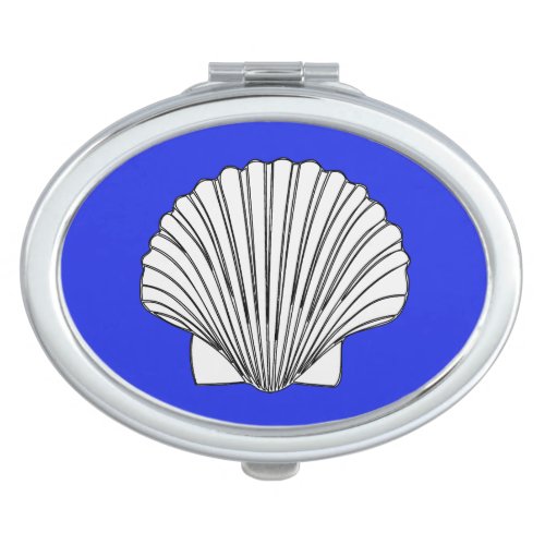 Shell Pattern Compact Mirror