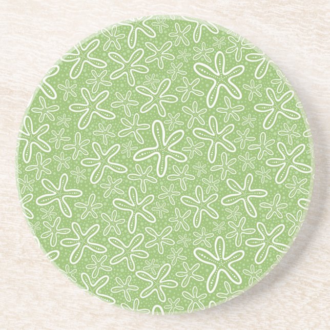 Shell Pattern On Spotted Background Drink Coaster (Front)