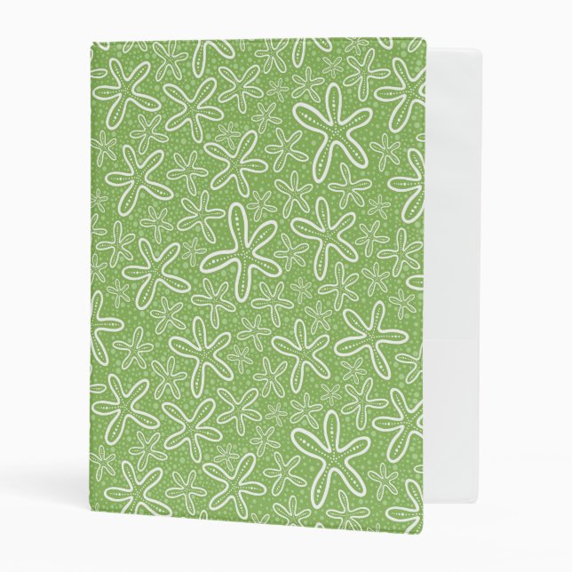 Shell Pattern On Spotted Background Mini Binder (Front/Inside)