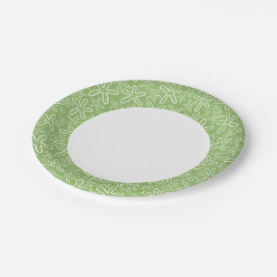 Shell Pattern On Spotted Background Paper Plates