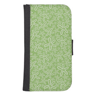 Shell Pattern On Spotted Background Wallet Phone Case For Samsung Galaxy S4