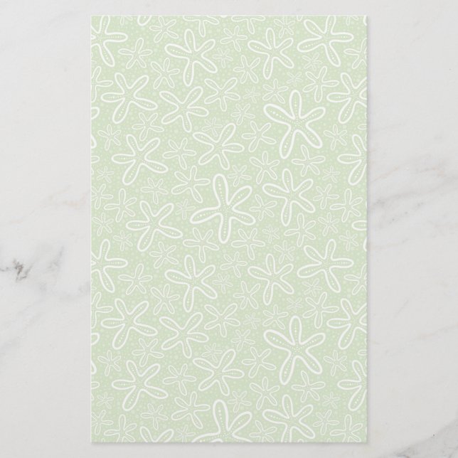 Shell Pattern On Spotted Background Stationery (Front)