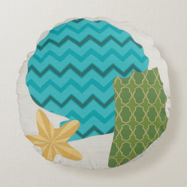 Shell Patterns II Round Pillow (Front)