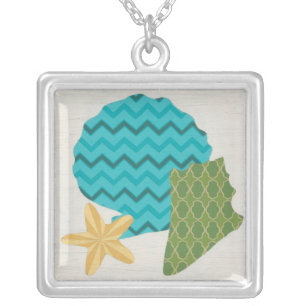 Shell Patterns II Silver Plated Necklace