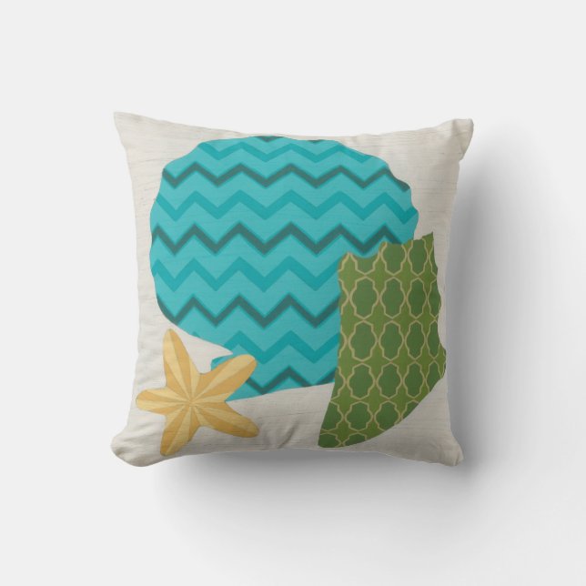 Shell Patterns II Throw Pillow (Front)