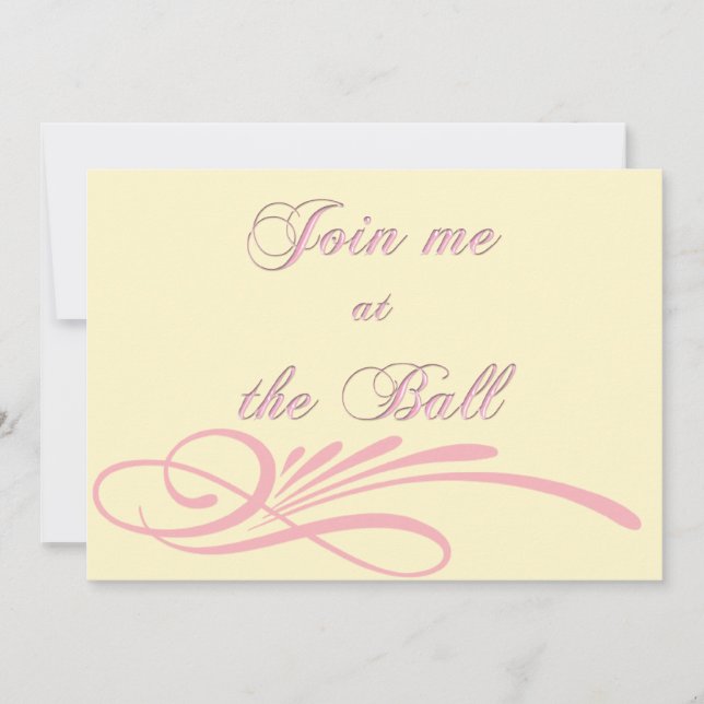 Shell Pink Debutante Ball Invitation (Front)