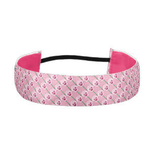 Shell pink pansies - retro wallpaper pattern athletic headband