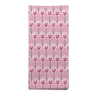 Shell pink pansies - retro wallpaper pattern cloth napkin