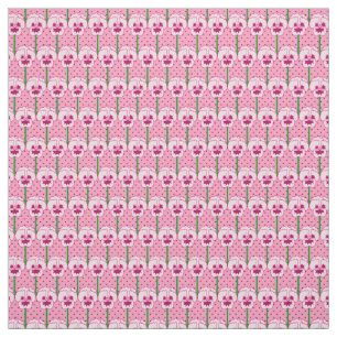 Shell pink pansies - retro wallpaper pattern fabric