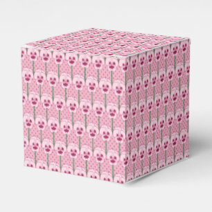 Shell pink pansies - retro wallpaper pattern favor boxes